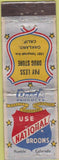 Matchbook Cover - National Brooms Pay Less Drugs Oakland CA WORN