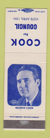 Matchbook Cover - George Cook for Council Election