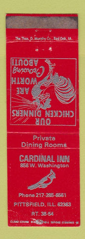 Matchbook Cover - Cardinal Inn Pittsfield IL WEAR