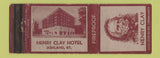 Matchbook Cover - Henry Clay Hotel Ashland KY
