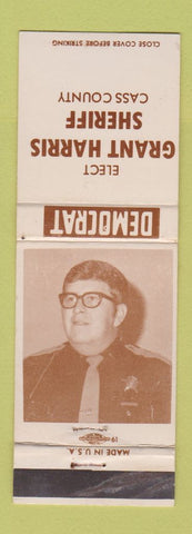 Matchbook Cover - Grant Harris Sheriff Election Cass County