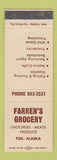 Matchbook Cover - Farren's Grocery Tok AK