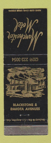 Matchbook Cover - Manchester Motel Fresno CA