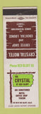 Matchbook Cover - Crystal Motel Red Bluff CA
