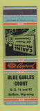 Matchbook Cover - Blue Gables Court Motel Buffalo WY