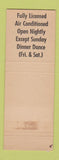 Matchbook Cover Toffoletti Golden Crystal South Caulfield Australia SAMPLE WEAR