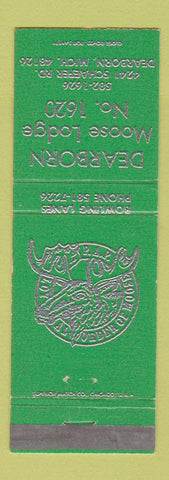 Matchbook Cover - Dearborn MI Moose Lodge