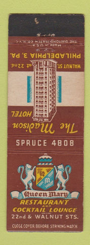 Matchbook Cover - Queen Mary Restaurant Philadelphia PA