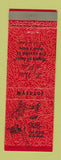 Matchbook Cover - Les Nuits de Paris Massage San Francsico CA