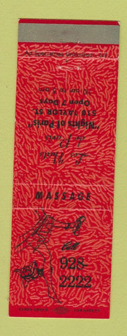 Matchbook Cover - Les Nuits de Paris Massage San Francsico CA