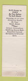 Matchbook Cover - Les Nuits de Paris Massage San Francsico CA