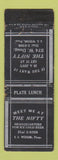 Matchbook Cover - The Nifty Restaurant WEAR