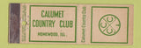 Matchbook Cover - Calumet Country Club Homewood IL