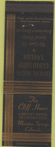 Matchbook Cover - Cliff House Manitou Springs CO
