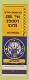 Matchbook Cover - Elks Lodge Guymon OK