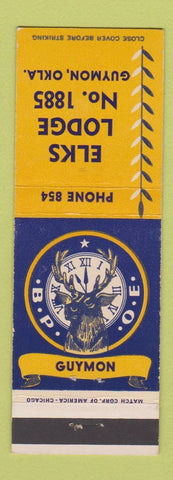 Matchbook Cover - Elks Lodge Guymon OK