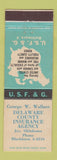 Matchbook Cover - USF&G Delaware County Insurance Jay OK