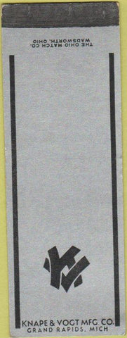 Matchbook Cover - Knape Vogt Manufacturing Grand Rapids MI SAMPLE