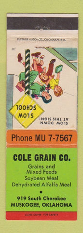Matchbook Cover - Cole Grain Company Muskogee OK