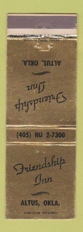 Matchbook Cover - Friendship Inn Altus OK