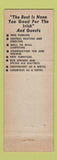 Matchbook Cover - New Shamrock Hotel Dalhart TX WEAR