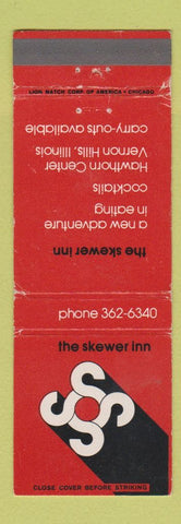 Matchbook Cover - Skewer Inn Vernon Hills IL