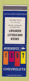 Matchbook Cover - 1967 Chevrolet Green Bernice LA