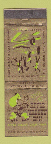 Matchbook Cover - Apple Valley Inn CA WEAR