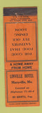 Matchbook Cover - Linville Hotel Maryville MO