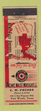 Matchbook Cover - Acme Fast Freight Trucking Fort Worth TX