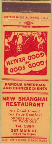 Matchbook Cover - New Shanghai Restaurant Bijou MN WEAR