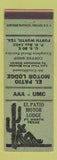Matchbook Cover - El Patio Motor Lodge Fort Worth TX