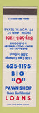 Matchbook Cover - Big O Pawn Shop Fort Worth TX