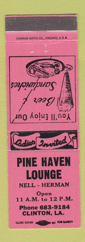 Matchbook Cover - Pine Haven Lounge Clinton LA