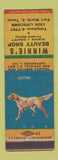 Matchbook Cover - Winnie's Beauty Salon Fort Worth TX Setter