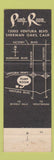Matchbook Cover - Pump Room Restaurant Sherman Oaks CA
