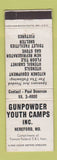 Matchbook Cover - Gunpowder Youth Camps Hereford MD