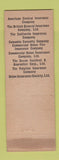 Matchbook Cover - Commercial Union Group Insurance San Francisco CA