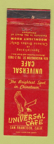 Matchbook Cover - Universal Cafe San Francisco CA WORN