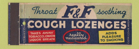 Matchbook Cover - F&F Coucgh Lozenges Drops Full Length