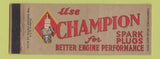 Matchbook Cover - Champion Spark Plugs WEAR