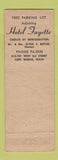 Matchbook Cover - Hotel Fayette Fort Worth TX Eskimo