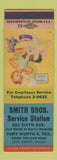 Matchbook Cover - Smith Bros Service oil gas Fort Worth TX