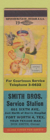 Matchbook Cover - Smith Bros Service oil gas Fort Worth TX