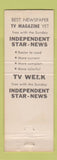 Matchbook Cover - Independent Star Newspaper San Jose?