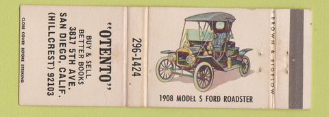 Matchbook Cover - Otento Book Store San Diego CA WEAR