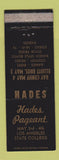 Matchbook Cover - Hades Pageant Los Angeles CA State College WEAR