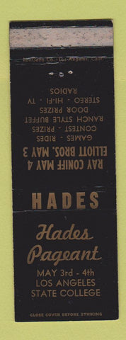 Matchbook Cover - Hades Pageant Los Angeles CA State College WEAR