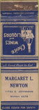 Matchbook Cover - Margaret Newton Liquor NO TOWN WEAR