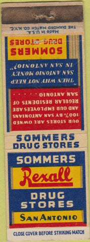Matchbook Cover - Rexall Drugs San Antonio TX